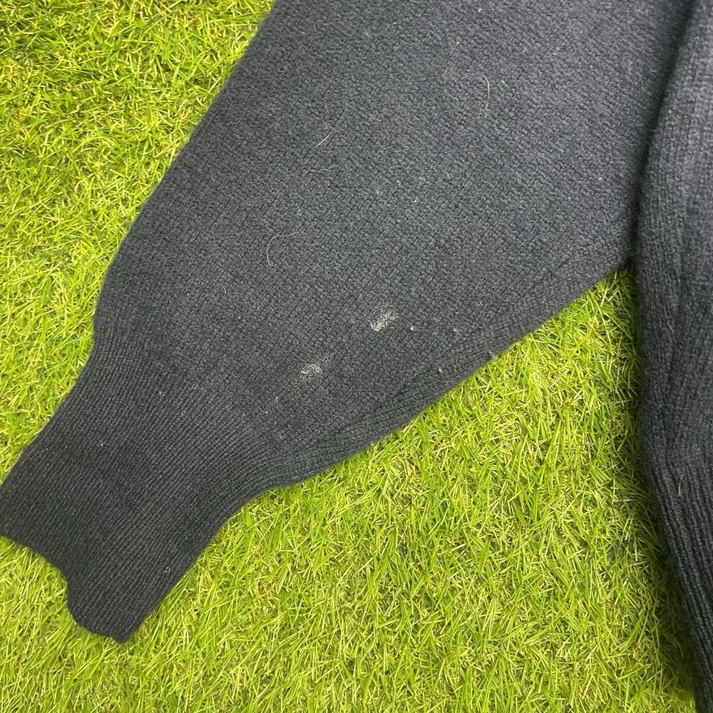 Polo by Ralph Lauren Lambswool Sweater Mens Large Blue Henley Button Dress